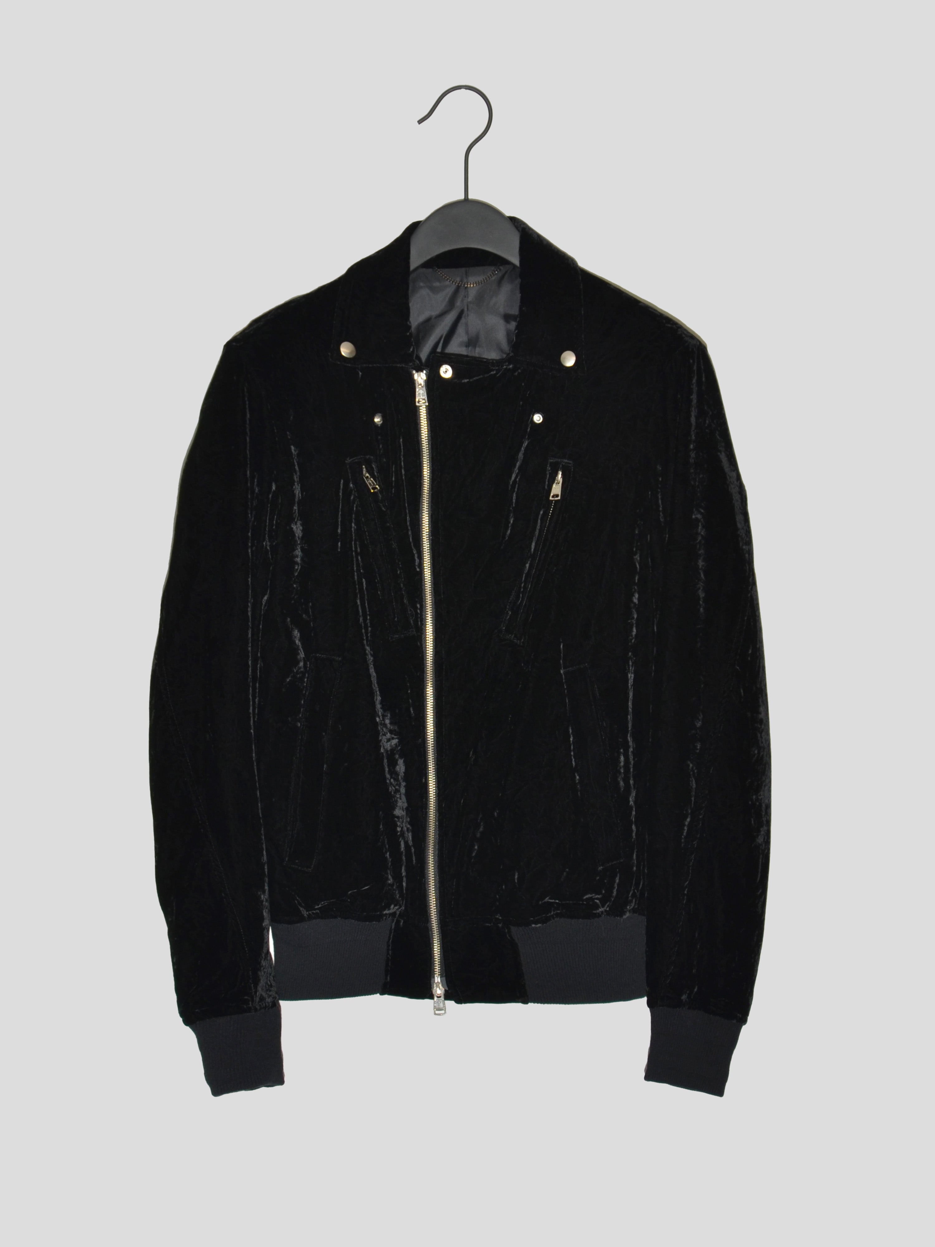 AW16 Velvet Biker Jacket