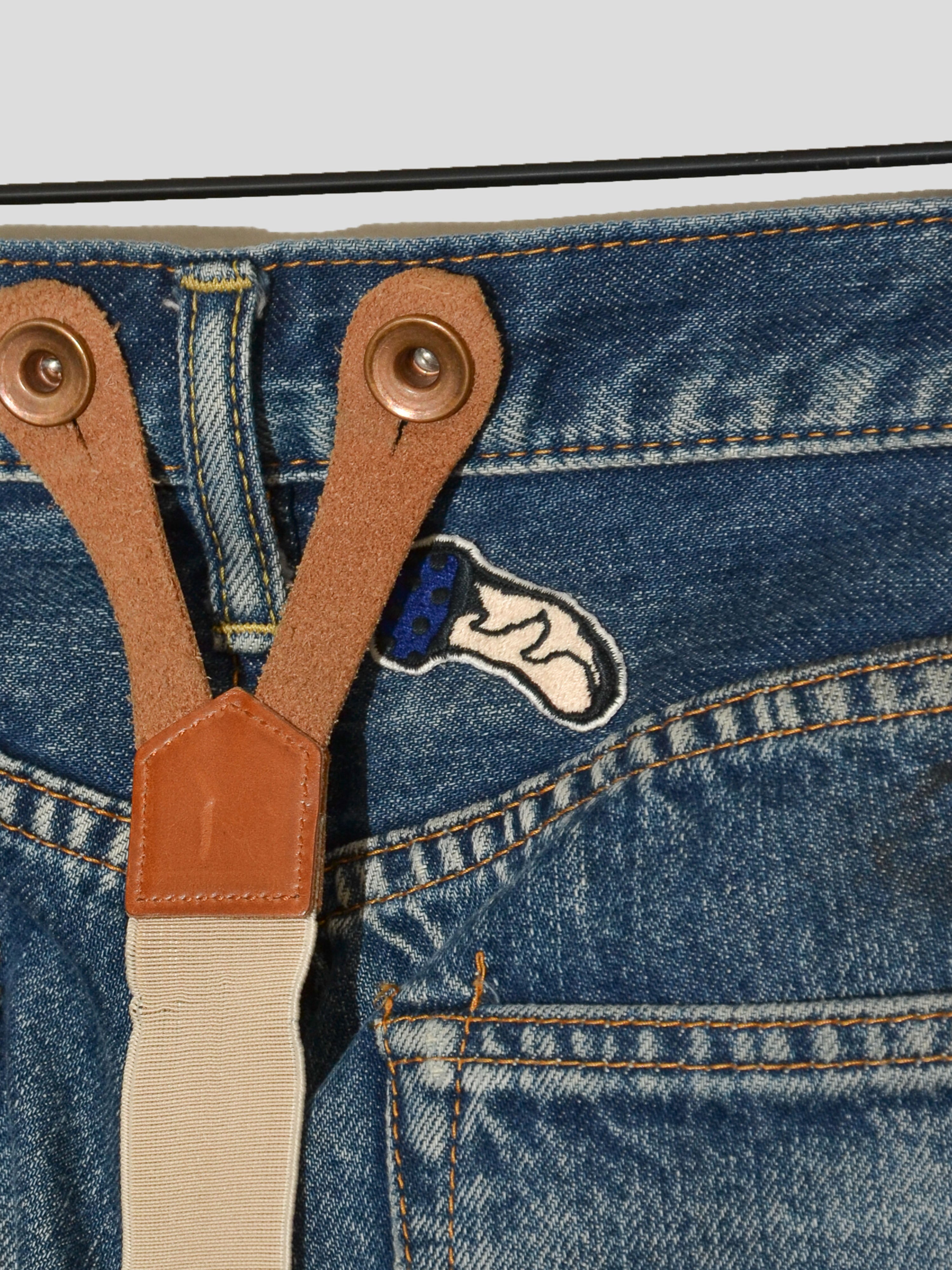 Spotted Horse Craft SS11 Denim Jeans with Suspenders