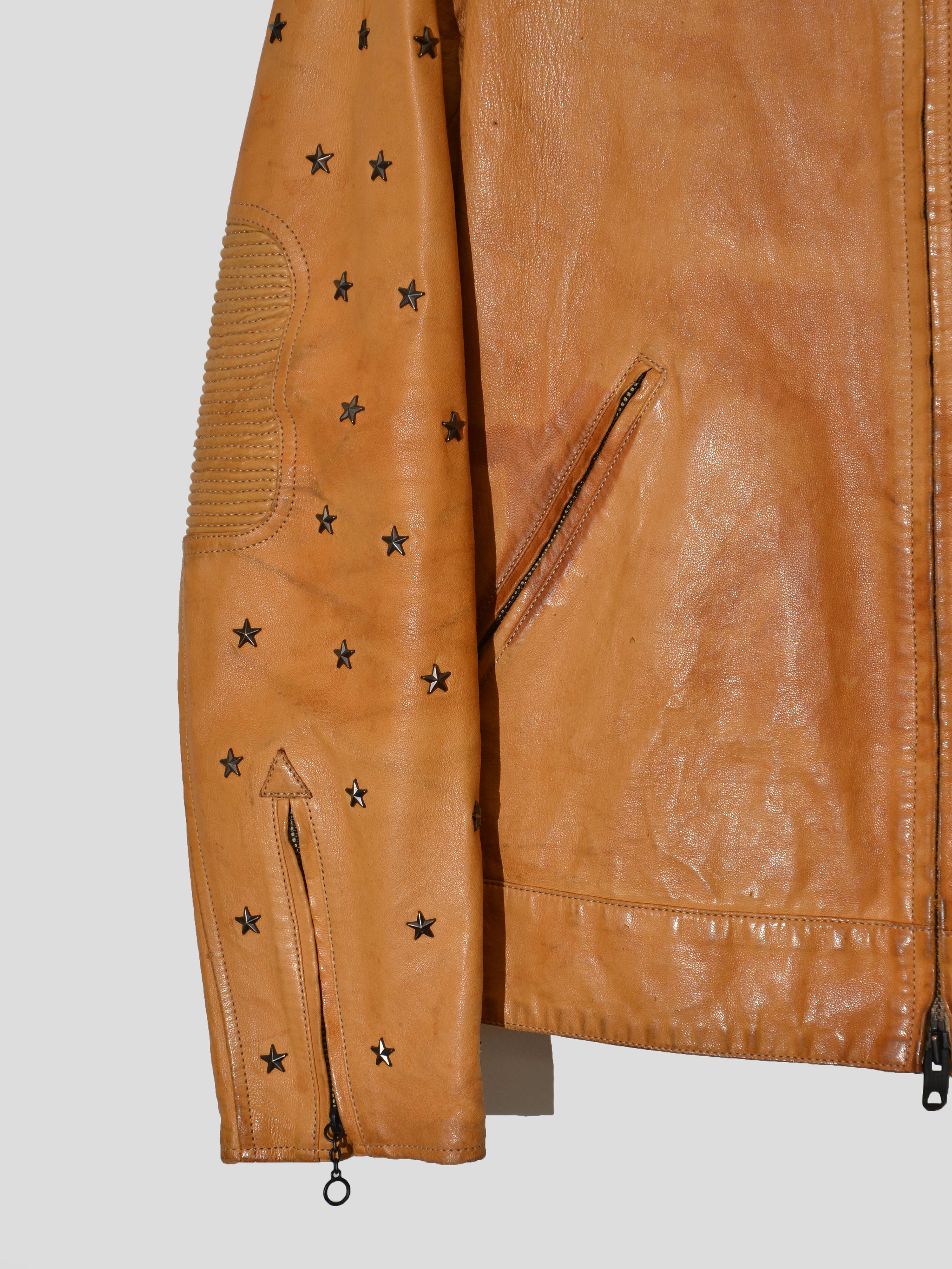 Star-Studded Leather Jacket